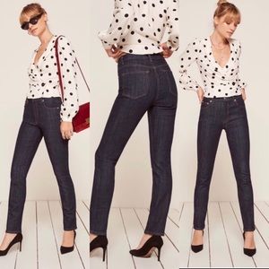 Reformation High Hepburn Jeans. Size 25. Blue.